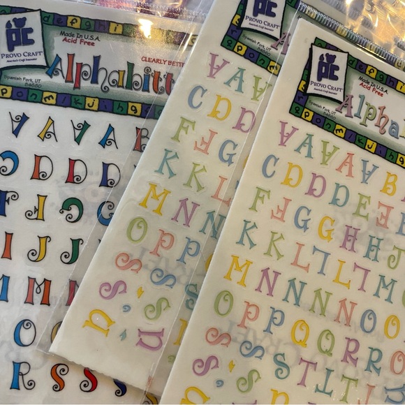 Alphabet Sticker Scrapbooking Creative Letter Colors Glitter Bundle - Picture 2 of 7